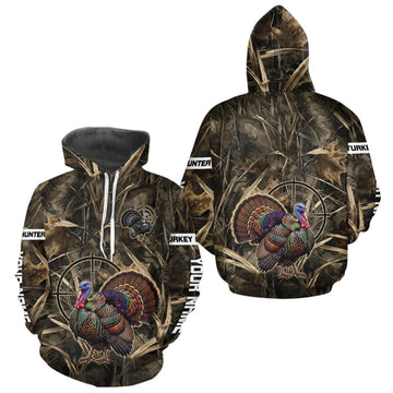 Maxcorners Turkey Hunting Shirt Wild Turkey Hunting Camo For Men, Autumn Camouflage For Hunter Gift LM0609