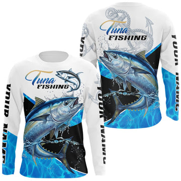 Maxcorners Custom Tuna Saltwater Fishing Shirts Long Sleeve Designed For Deep Sea Anglers LM1508