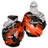Maxcorners Deer Hunting Shirt 3D All Over Print Orange Black Gray Camo Deer With TX Flag Season LM2608