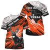 Maxcorners Deer Hunting Shirt 3D All Over Print Orange Black Gray Camo Deer With TX Flag Season LM2608