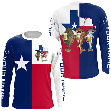 Maxcorners Texas Slam Fishing Shirts Long Sleeve For Men, Personalized Inshore Slam Fishing Team Jersey LM2704