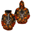 Maxcorners Personalized Whitetail Deer Hunting 3D All Over Printed Hoodie Orange Autumn Leaves Camo LM2608