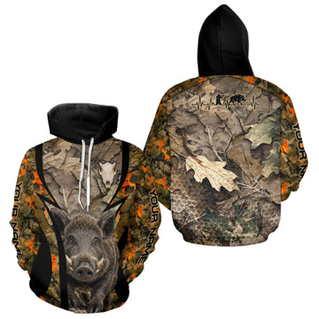 Maxcorners Timber Camouflage Boar Hunting Shirt Custom Hunter Outdoor Sports Performance, Hunting Gift LM1910