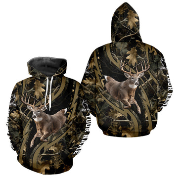 Maxcorners Custom Camo Forest 3D Animal Deer Hunting Shirt Best Hunting Clothes For Season LM1411