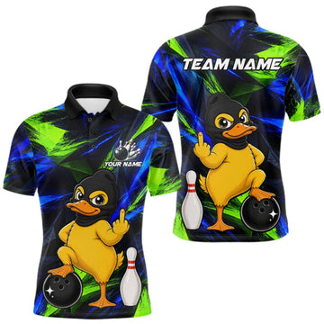 Maxcorners Funny Duck Bowling Shirt Bowling League Shirt Custom Team Name For Men LM0409