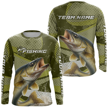 Maxcorners Walleye Fishing Custom Performance Fishing Shirts, Walleye Fishing Jerseys For Men LM0503