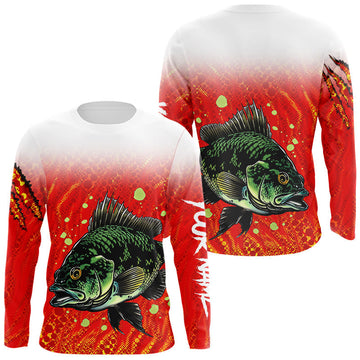 Maxcorners Personalized Crappie Fishing Shirts For Fishing Team, Custom Made Fishing Shirts Long Sleeve LM2602