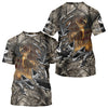 Maxcorners American Flag Camo Deer Hunting Shirts with Antler for Men, Hunting Gift Ideas for Hunters LM2608