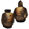 Maxcorners Brown Camo Deer Hunting All Over Printing Shirt with Big Buck - Hunting Clothes for Men LM2608