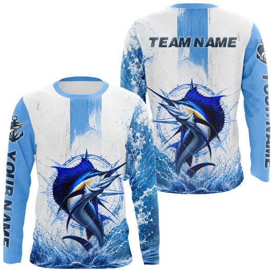 Maxcorners Sailfish Fishing Custom Performance Fishing Shirts, Sailfish Fishing Shirts Long Sleeve LM2306