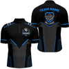 Maxcorners Personalized Style Black Blue 8 Ball Billiard 3D Polo Shirts For Men, 8 Ball Pool Team Jerseys