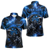 Maxcorners Personalized Blue Death Skeleton Custom Thunder Lightning Men Dart Shirts, 3D Darts Team Jerseys
