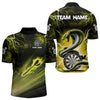 Maxcorners Thunder Lightning Custom Cobra Snake Yellow Men Dart Shirts Best Dart Jerseys Dart Team Shirts