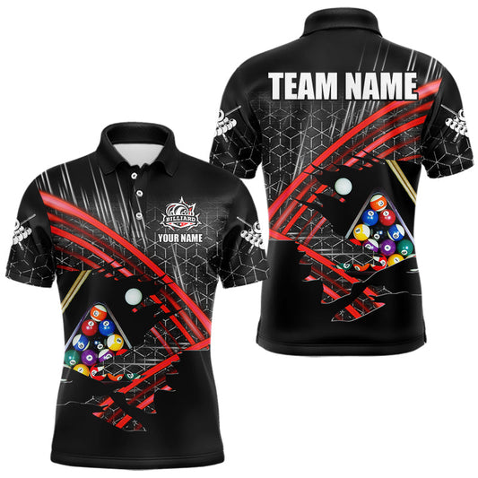 Maxcorners Purple 8 Ball Thunder Lightning Billiard Shirt For Men Custom Pool Team Jersey Polo & Quarter Zip