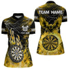 Maxcorners Yellow Dart Board Fire Flame Custom Eagle Dart Shirts For Men, Thunder Lightning Dart Team Jerseys 