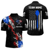Maxcorners Customized Grunge Us Flag Smoke Darts Polo & Quarter-Zip Shirts, Patriotic Darts Jerseys For Men And Women