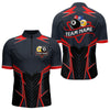 Maxcorners Billiard Jerseys For Women  & Men Custom Polo & 1/4 Zip Billiard Team Shirt, 8 Ball & 9 Ball Pool Shirt|Red