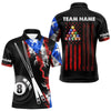 Maxcorners Personalized Puerto Rico Smoke 8 Ball Billiard Shirt For Men Custom Patriotic Pool Team Jersey LM1610
