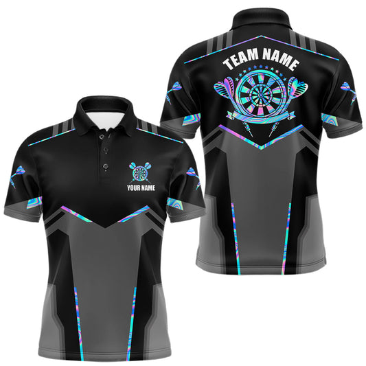 Maxcorners Personalized Holographic Darts Jersey Custom Darts Shirt For Men Team Polo & Quarter Zip Shirt
