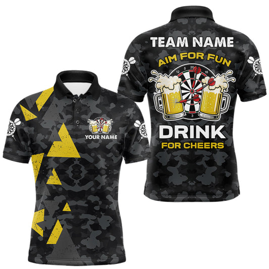 Maxcorners Funny Darts And Beer Aim For Fun Drink For Cheers Custom Darts Team Shirt For Men, Darts Gifts