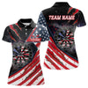 Maxcorners Personalized American Flag Dartboard Smoke Dart Shirts For Men, Pride Patriotic Dart Team Jerseys