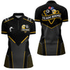 Maxcorners Personalized 8 Ball & 9 Ball Pool Billiard Polo, 1/4 Zip For Men And Women Custom Team Billiard Jersey|Yellow