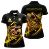 Maxcorners Yellow 9 Ball Pool Billiard Shark Polo & Quarter Zip For Men Custom Team League Billiard Jerseys LM2707
