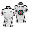Maxcorners Personalized Name Archery Polo Shirts For Men Custom Archery 3D Target Shirts, Archery Jerseys