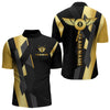 Maxcorners Black And Golden 8 Ball Wings Billiard Shirt For Men Custom Pool Team Jersey Polo & Quarter Zip  LM2206