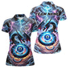 Maxcorners Personalized Blue Purple Thunder Lightning Dragon Billiard Shirt For Men, 8 Ball Pool Team Jersey LM2707