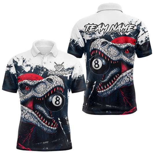 Maxcorners Personalized Sauropod 8 Ball Billiard Shirt For Men Custom Billiard Team Shirts, Pool Jersey |Red
 LM1202