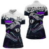 Maxcorners Personalized Dinosaur 8 Ball Billiard Shirt For Men Custom Billiard Team Shirt, Pool Jersey|Purple MT0609