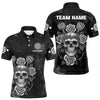 Maxcorners Roses Skull Dart Arrows Men's Grunge Darts Shirt - Custom Name For Darts Jersey LM1008