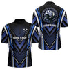 Maxcorners Navy Eagle Dartboard Modern Darts Shirt For Men - Custom Name For Darts Jersey MT2306