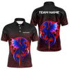 Maxcorners Colorful Gradient Dragon Dartboard Red Men's Darts Shirt - Custom Name & Team Jersey  LM3006