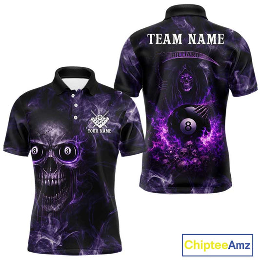 Maxcorners Black And Gold Lightning 8 Ball Pool Billiard Shirts For Men Custom Billiard Team League Jerseys
