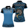 Maxcorners Navy Snake & Reptile Skin With Striking Dartboard Darts Shirt For Men - Custom Name LM1625