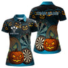 Maxcorners Custom Halloween Funny Darts Polo Jerseys For Men, Darts Team Shirt LM2707