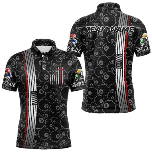 Maxcorners Gold Crown Ball Billiard Ball Shirts For Men Personalized Attire Billiard Team Shirt LM0101