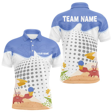 Maxcorners Custom Crab Summer Golf Polo Shirt for Men, Personalized Funny Golf Team Apparel