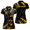 Maxcorners Orange Ferocious Wolf Dart Arrow Funny Darts Shirt For Men - Customizable Name LM0706