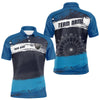 Maxcorners Blue Modern Grunge Dartboard Men's Darts Shirt - Custom Name For Dart Players MT1006