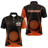 Maxcorners Orange Water Lightning Dartboard & Fish Darts Shirt For Men - Custom Name & Team LM3006