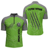 Maxcorners Grey Scratches & White Thunders Men's Darts Shirt - Custom Name For Dart Players MT1006
