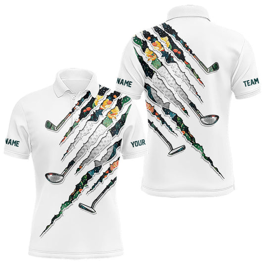 Cactus Pattern Golf Polo Shirt For Men Custom Cactus Golf Team Shirt, Golfer Gifts LM1203