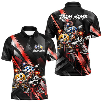 Maxcorners Funny Dabbing Bomb 8-Ball 9-Ball 10-Ball Billiard Pool Shirt For Men Custom Billiard Team Appeal LM1910