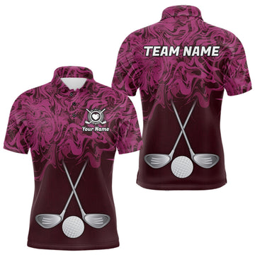 Maxcorners Mens Golf Clothing Monstera Pattern Floral Golf Shirt Custom Men White Golf Polo Best Golf Gifts