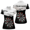 Maxcorners Red Dart Arrows & Black Spider Darts Shirt For Men - Custom Dart Player Uniform LM2206