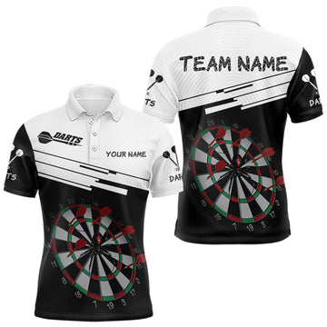 Maxcorners Red Dart Arrows & Black Spider Darts Shirt For Men - Custom Dart Player Uniform LM2206
