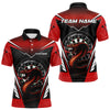 Maxcorners Maroon Cobra & Dartboard Men's Darts Polo Shirt - Custom Name For Darts Jersey LM1307